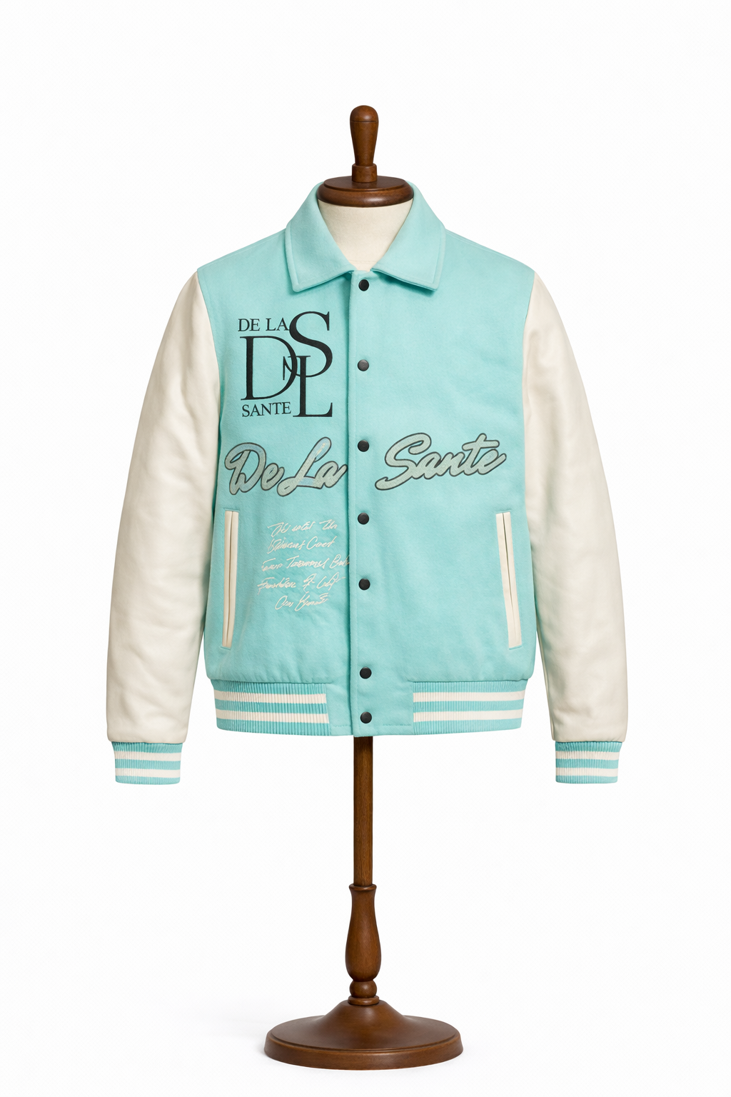 Tailored Varsity Jacket - Bleu Cèleste