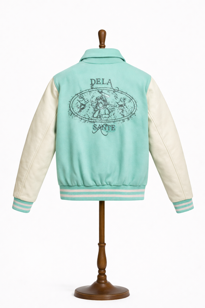 Tailored Varsity Jacket - Bleu Cèleste