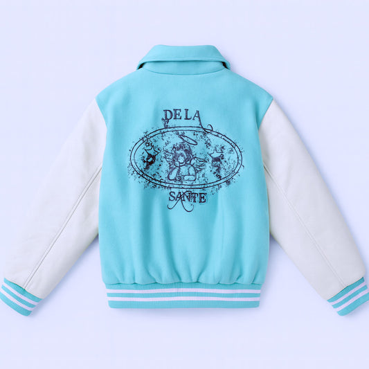 Tailored Varsity Jacket - Bleu Cèleste