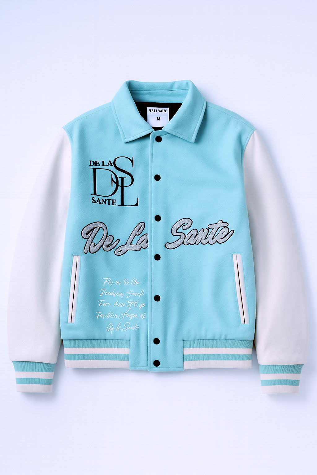 Tailored Varsity Jacket - Bleu Cèleste